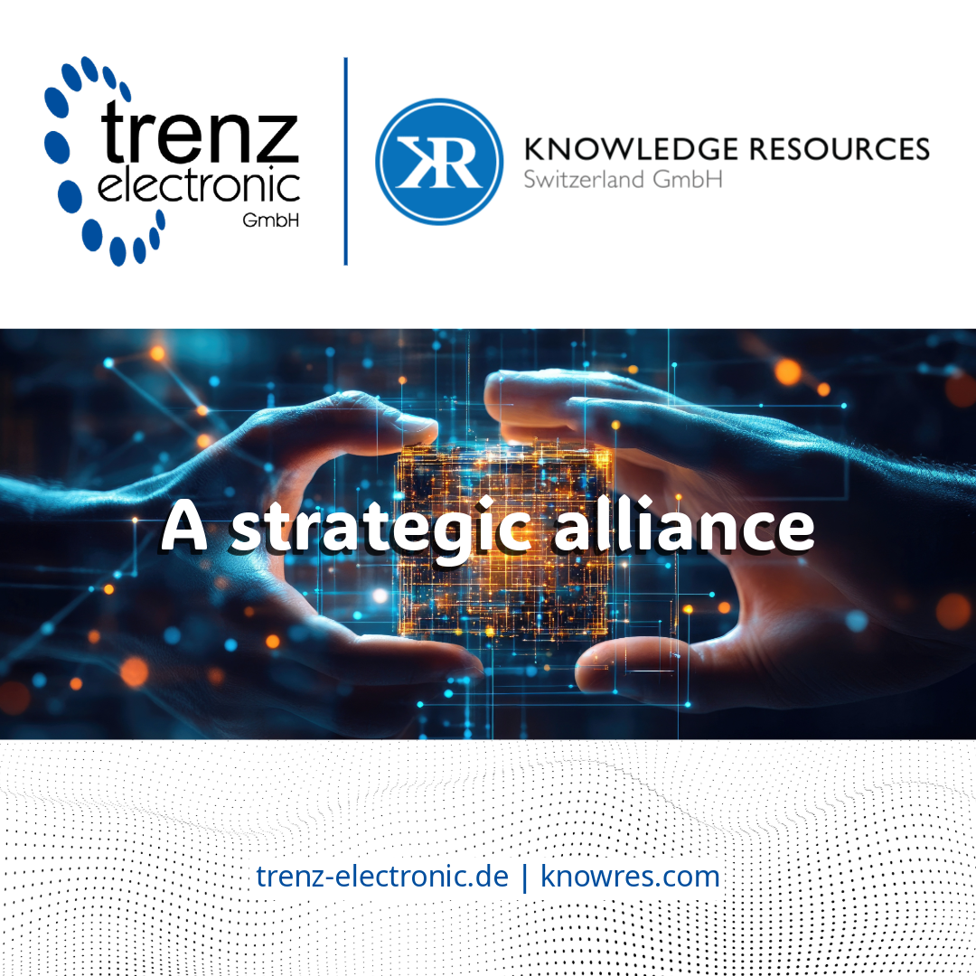 Grafik zur strategischen Partnerschaft von Trenz Electronic und Knowledge Resources.