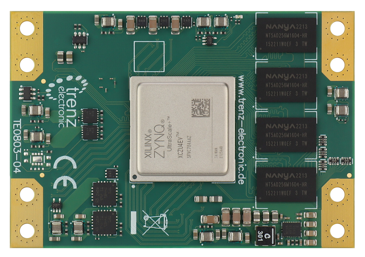 MPSoC-Modul mit AMD Zynq™ UltraScale+™ ZU4EV-1E, 4 GByte DDR4, 5,2 x 7,6 cm, LP